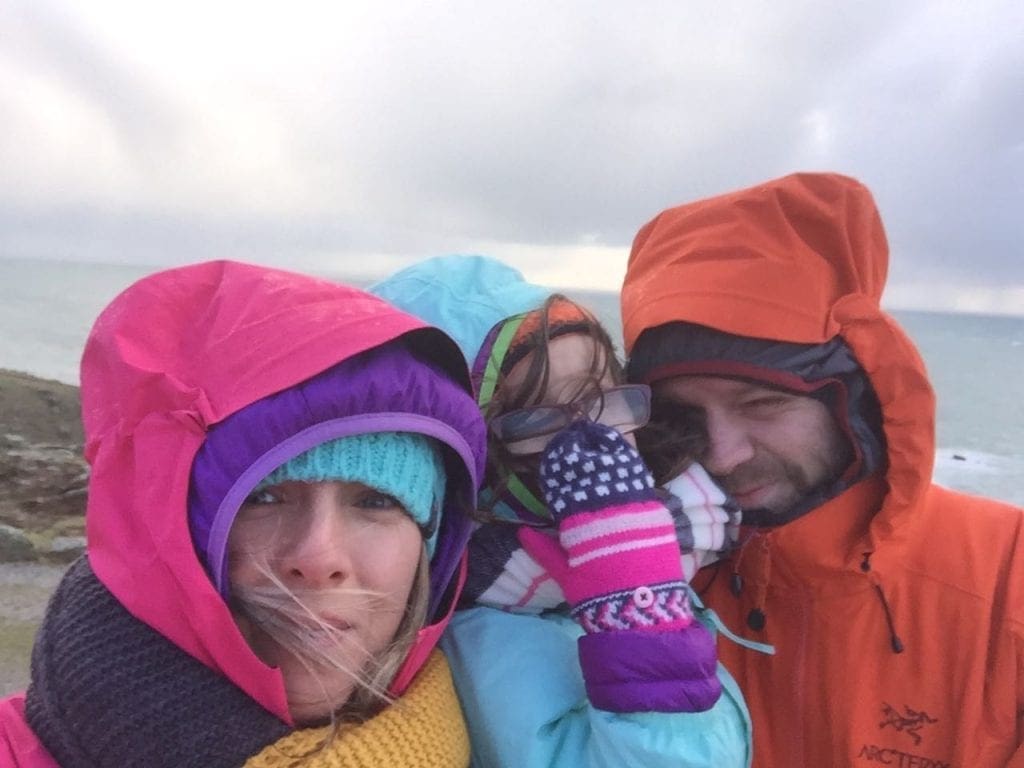 Family photograph in the cold